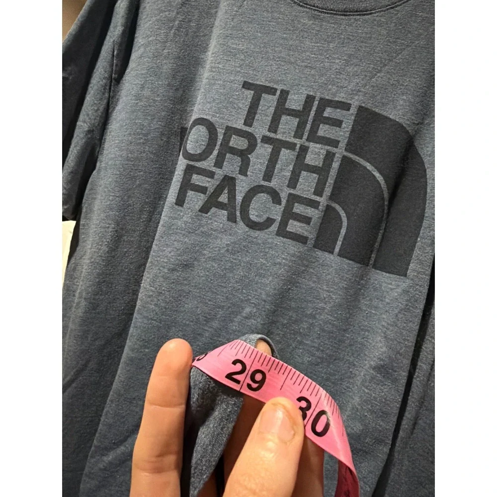 The North Face Mens XL Grey‎ Heather Short Sleeve Graphic Logo T-Shirt Tee